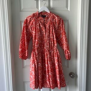 J. Crew Ruffle Collar Dress in Cotton Poplin